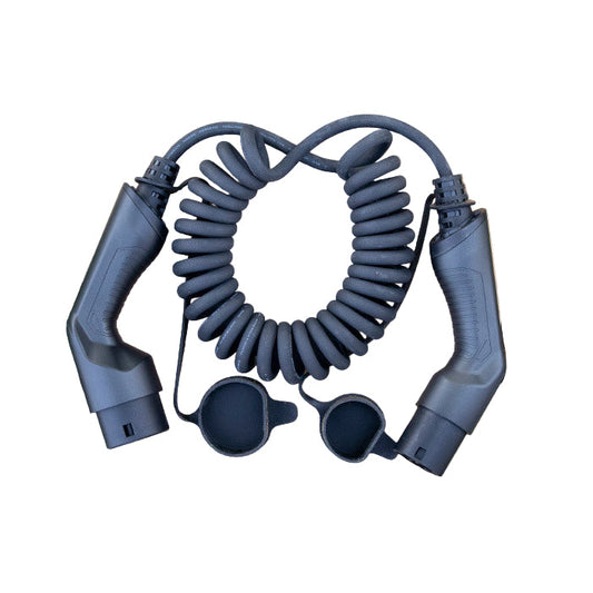 cable de recharge spirale enroule noir