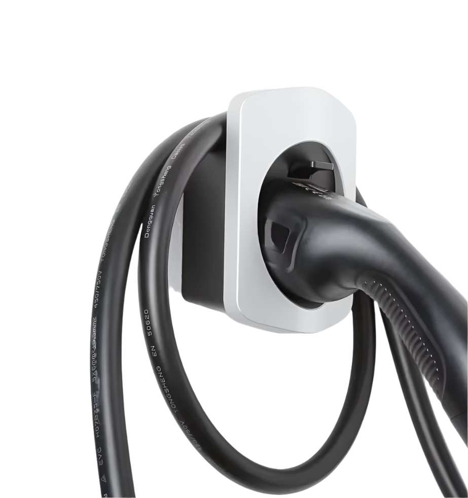 Support mural avec prise Type 2 pour câble de recharge de véhicule électrique - Rangement pratique et sécurisé pour votre chargeur EV